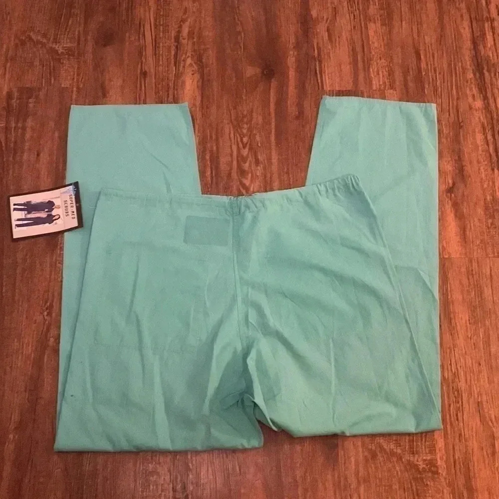 Medical Scrubs Pants Drawstring 2 Pair Navy Blue Size XL NWT - Picture 9 of 10